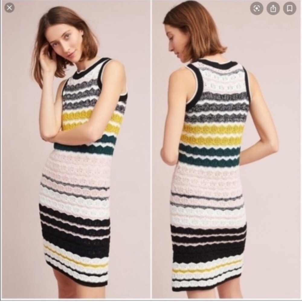 Anthropologie Akemi + Kin Crochet Stripe Dress